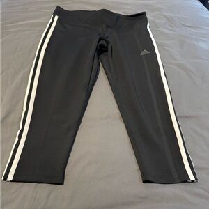 Adidas Black Climalite Capris,Large
